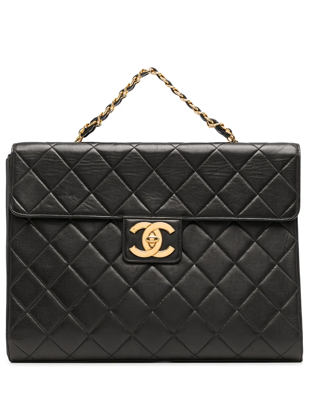 фото Chanel pre-owned стеганый портфель 1995-го года с логотипом cc