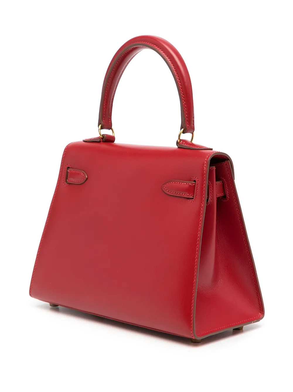 Pre-owned Hermes 1996  Kelly 20 Sellier Tote Bag In Red