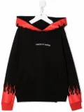 Vision Of Super Kids flame print hoodie - Black