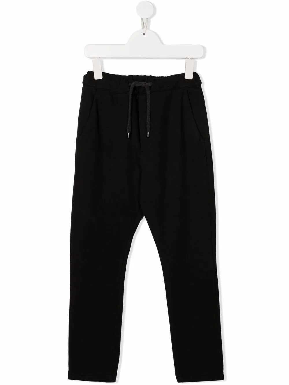 

Paolo Pecora Kids drawstring-waist cotton track trousers - Black