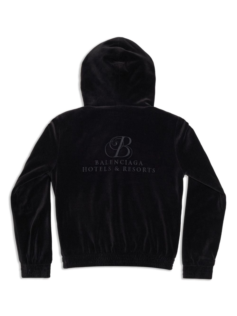 Balenciaga Hoodie met geborduurd logo Zwart