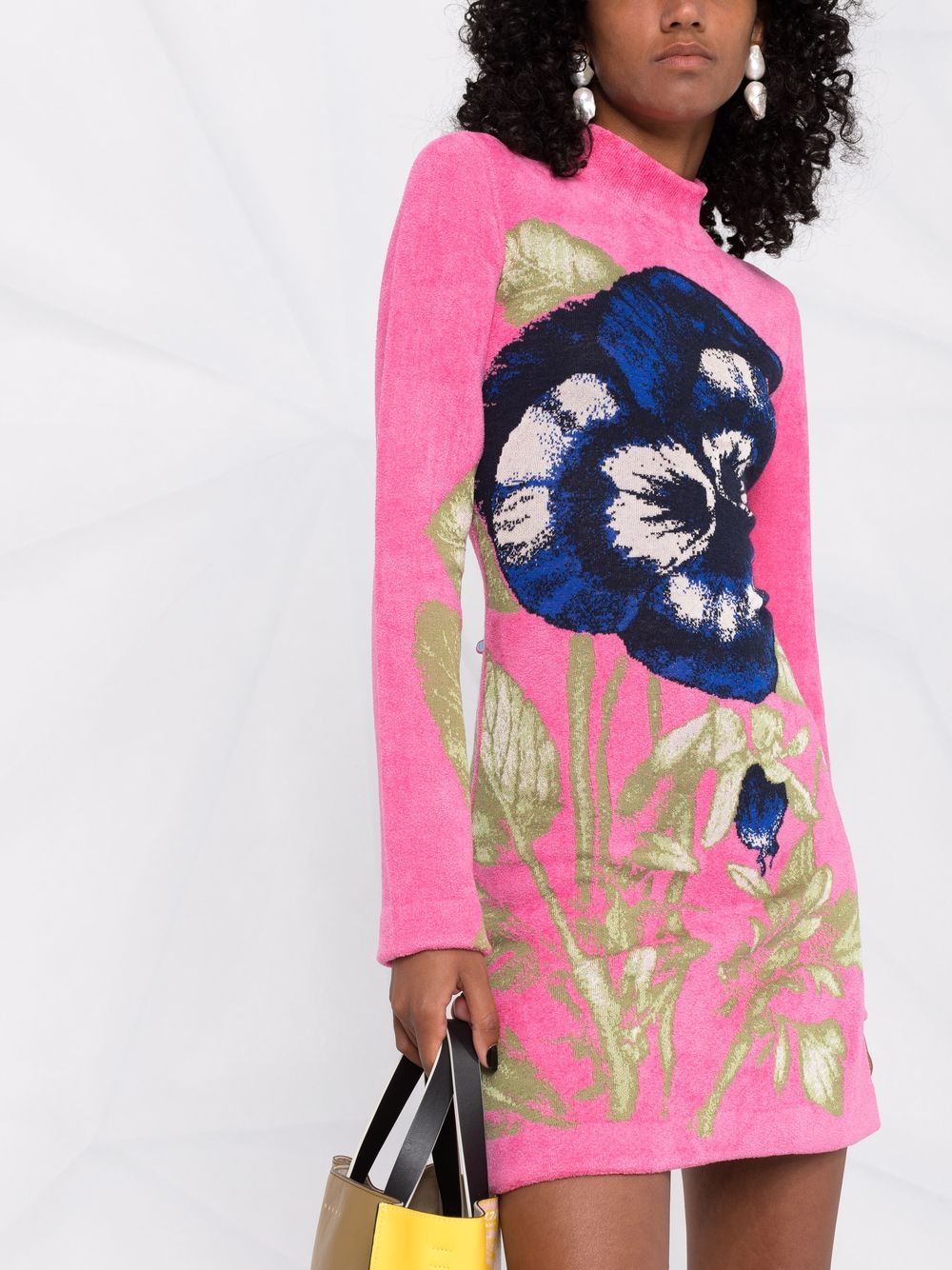 фото Kenzo жаккардовое платье мини с цветочным узором