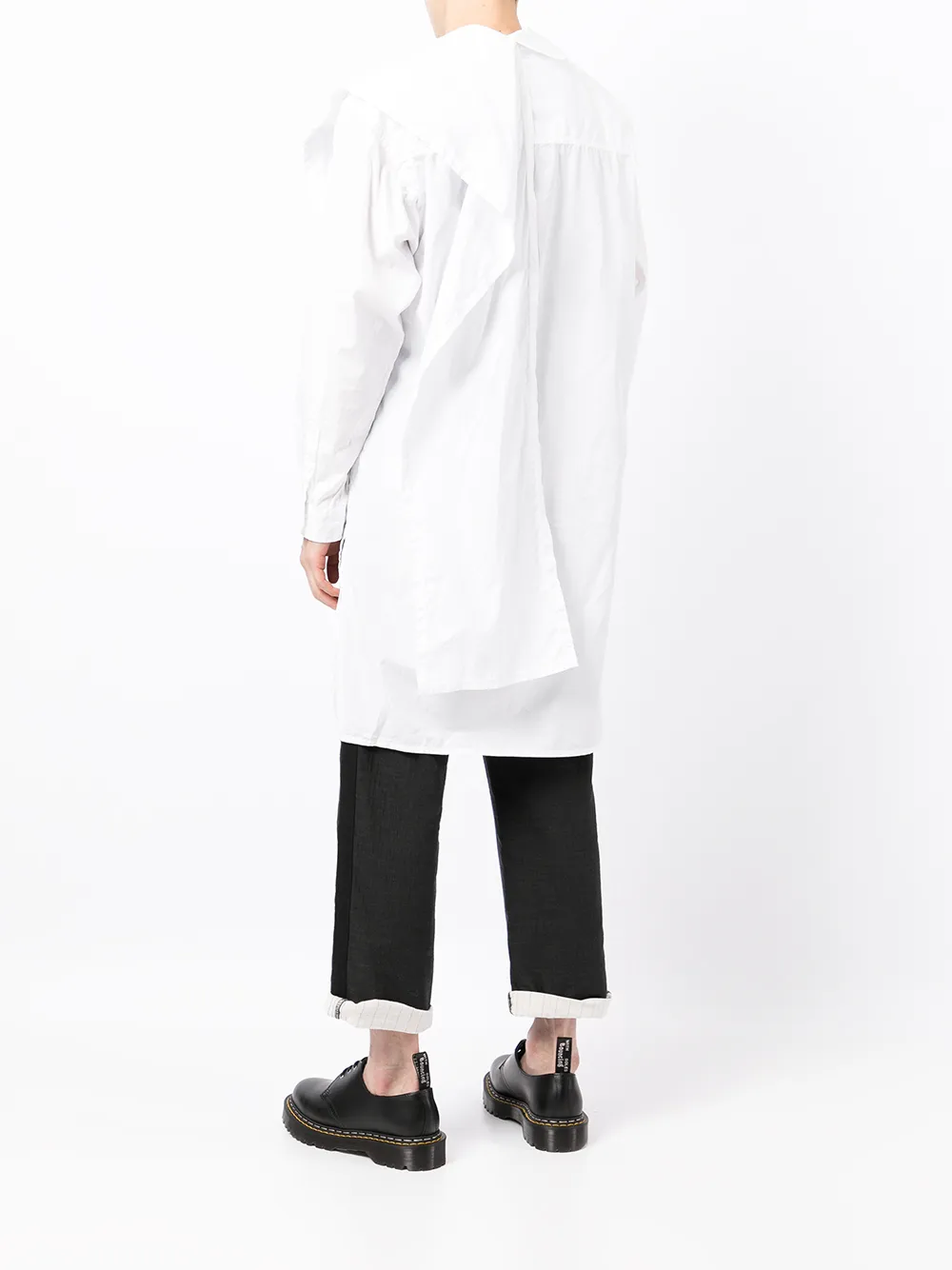 фото Yohji yamamoto многослойная рубашка оверсайз