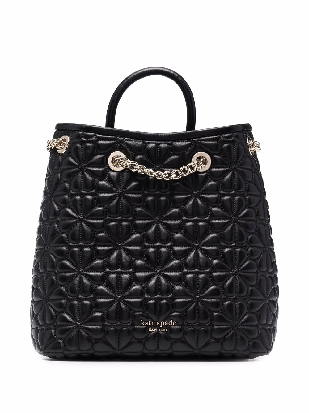 Kate spade shop black quilted backpack