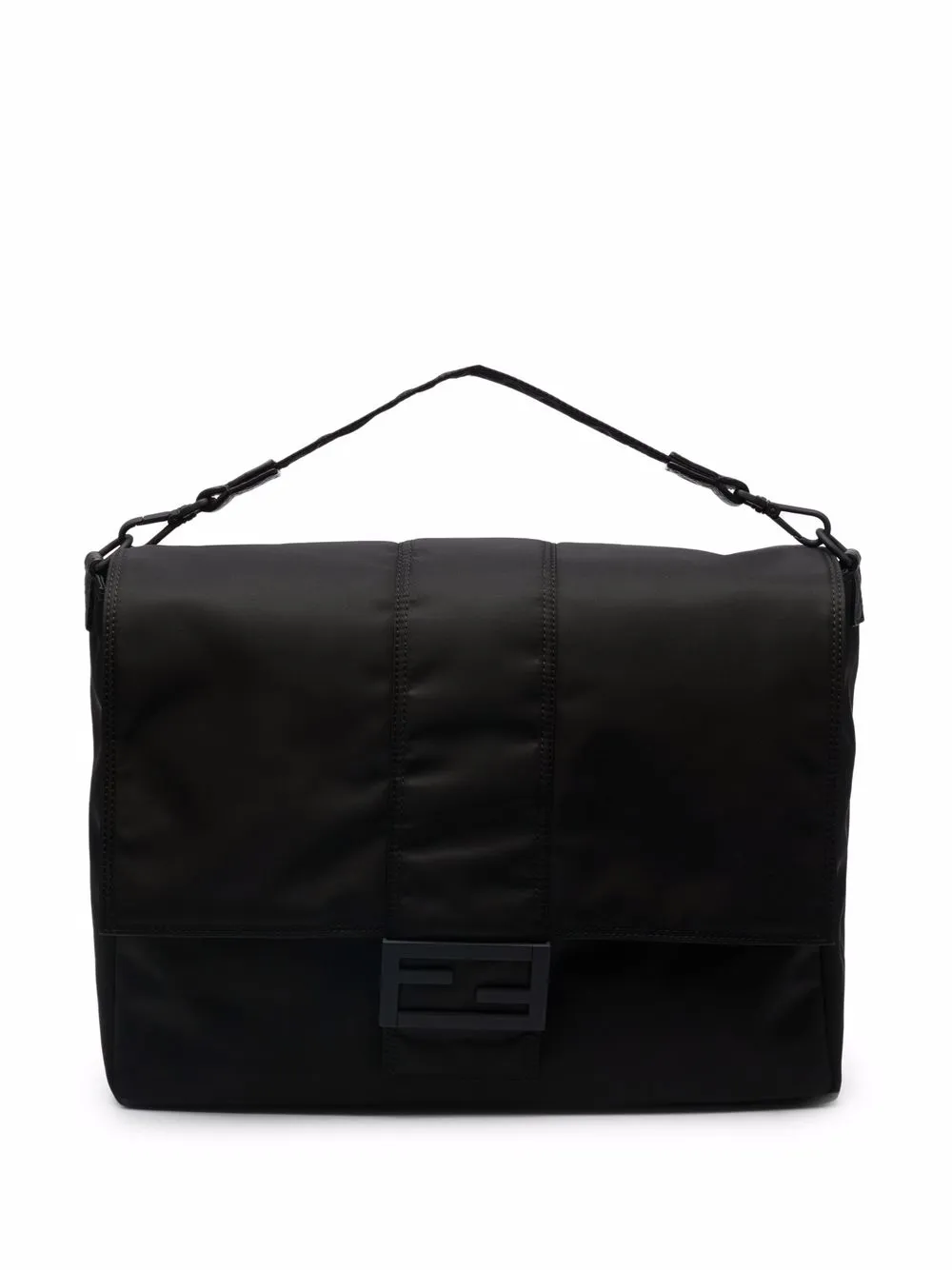 FENDI Large Baguette Messenger Bag | Black | FARFETCH