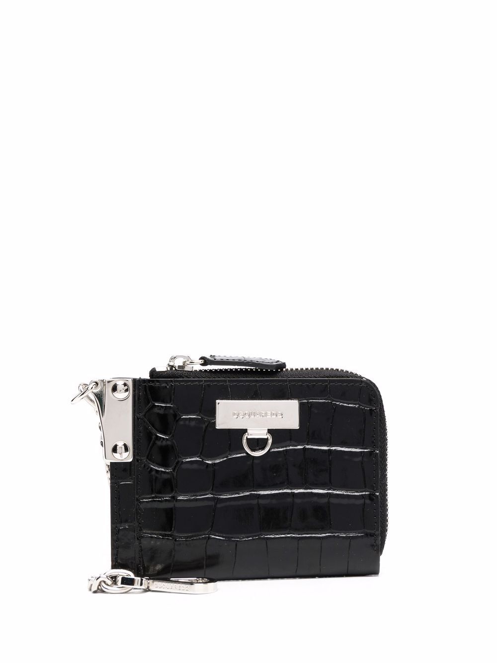 

Dsquared2 cartera con efecto de piel de cocodrilo - Negro