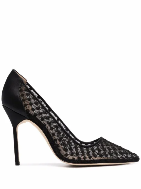 Manolo Blahnik Gravata pontiaguda com estampa geométrica