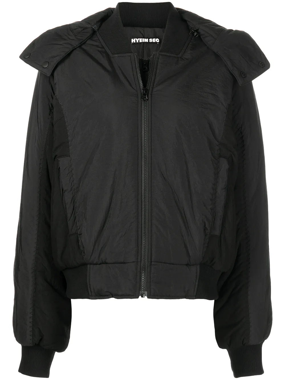 Hyein seo hooded bomber top