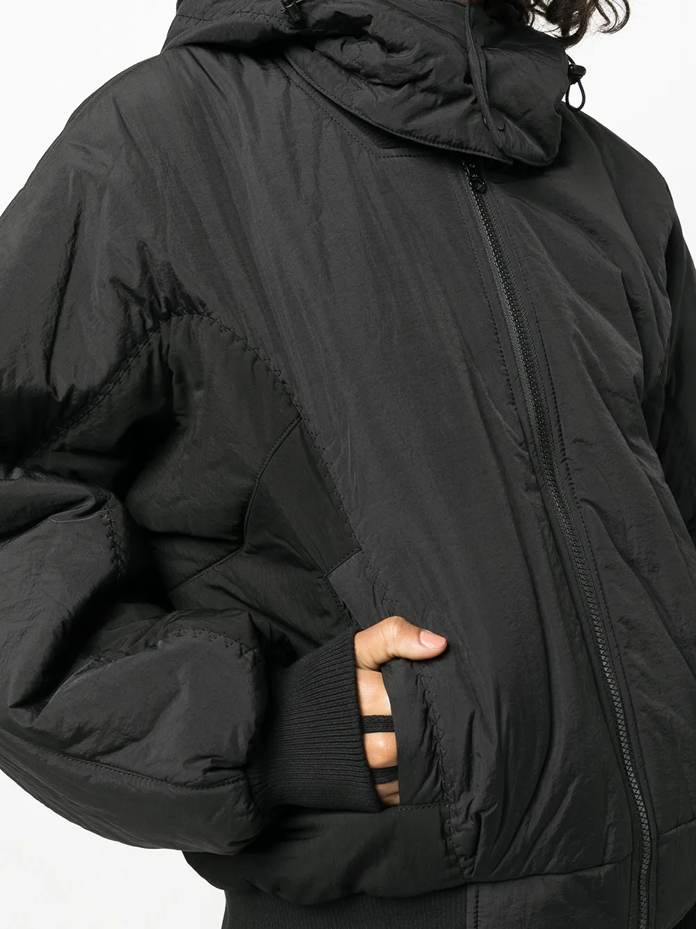 Hyein seo hooded bomber top