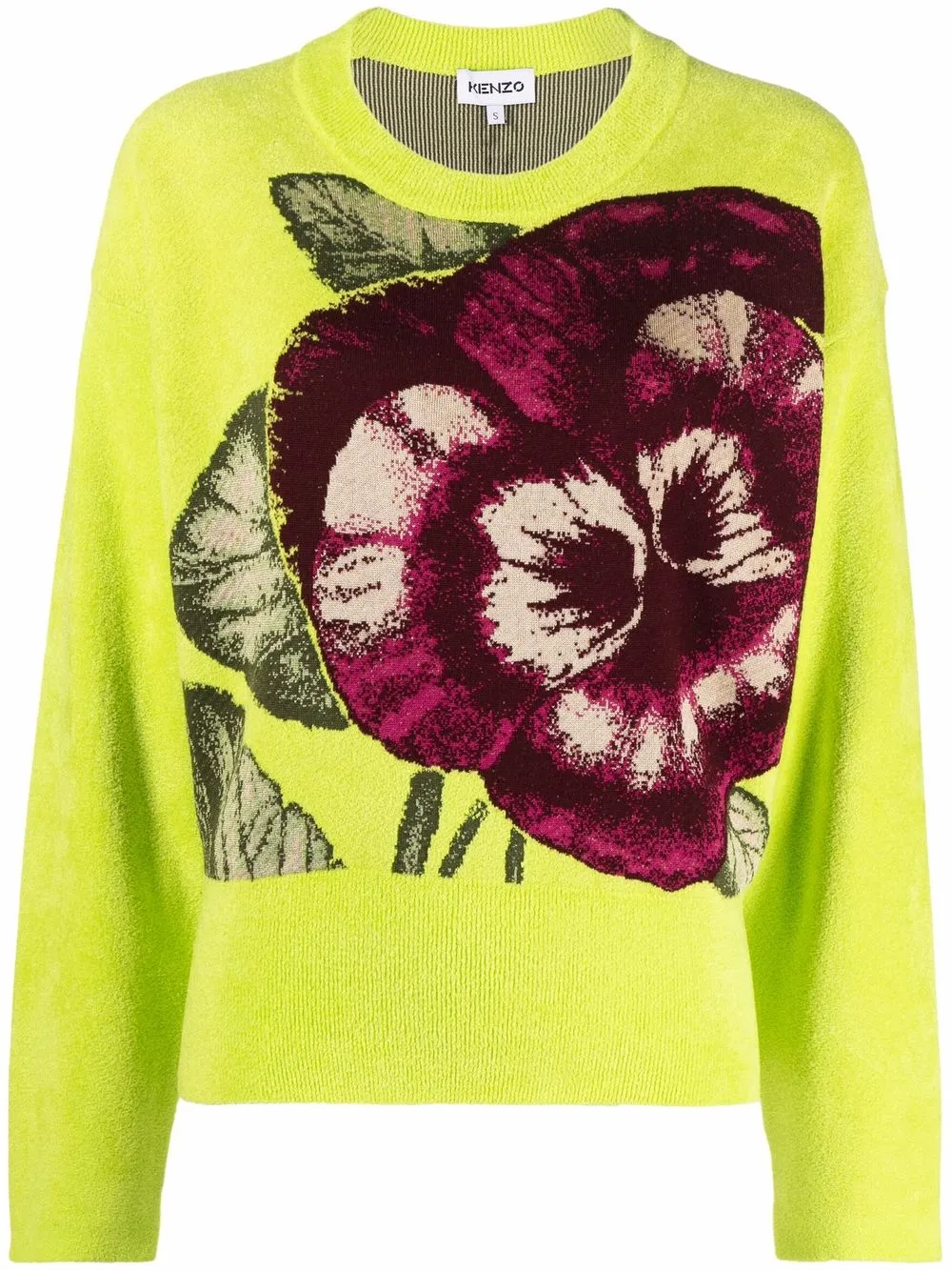 

Kenzo floral-print drop-shoulder jumper - Green