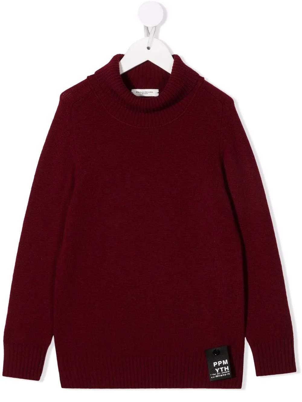 

Paolo Pecora Kids TEEN roll-neck merino wool jumper - Red