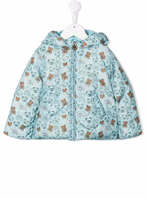 Moschino Kids Teddy Bear-print padded jacket