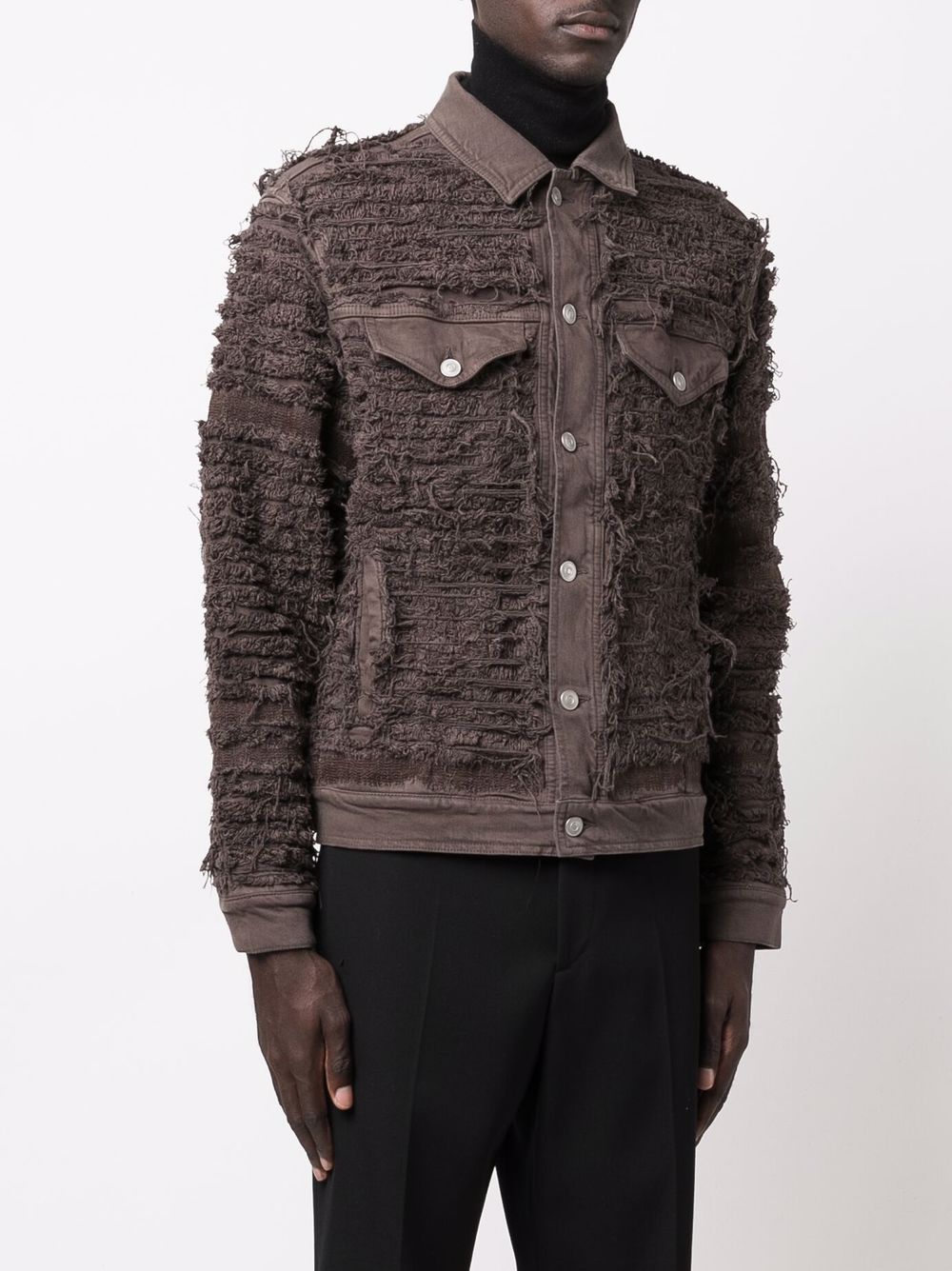 Shop Alyx Embroidered Button-down Jacket In Brown