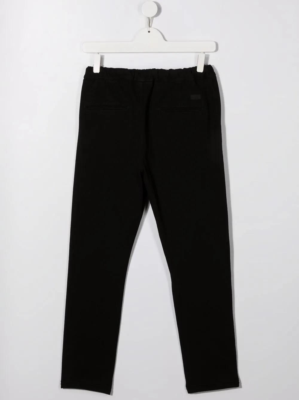 Paolo Pecora Drawstring-waist Cotton Track Trousers In 黑色