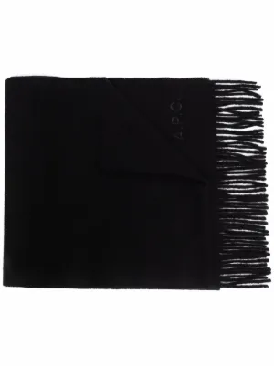Acne Studios フリンジ スカーフ | ブラック | FARFETCH JP