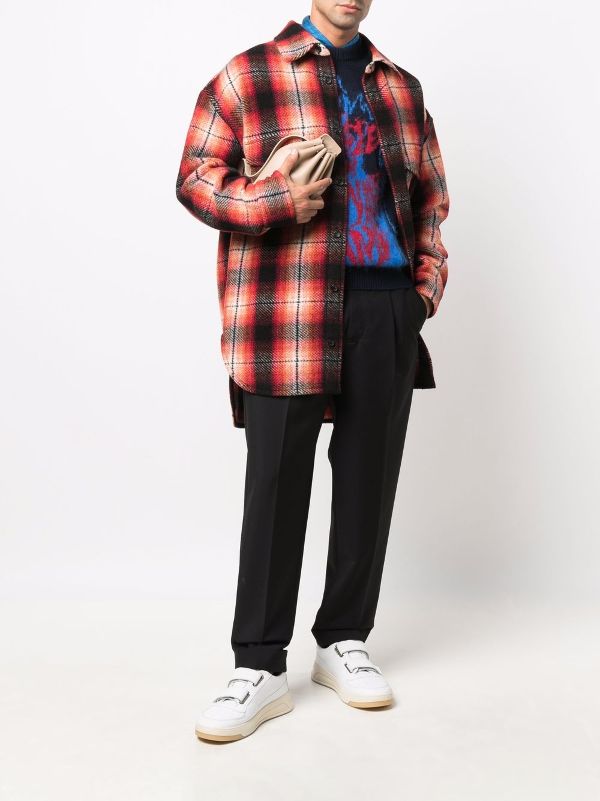 oversized flannel jacket zara