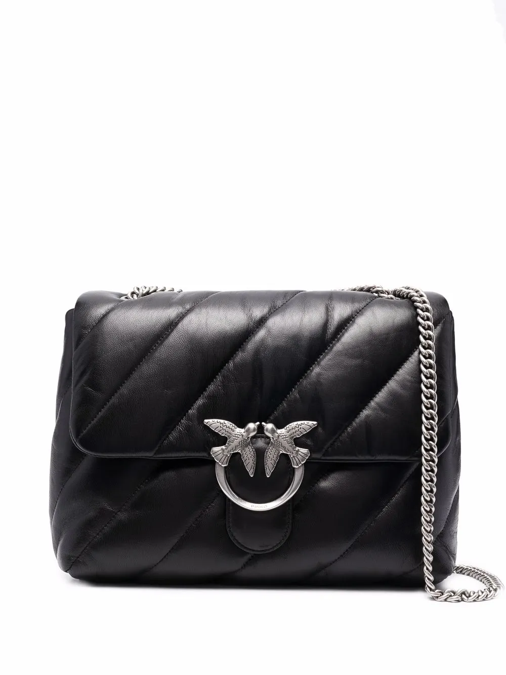 

PINKO bolsa crossbody Love grande - Negro