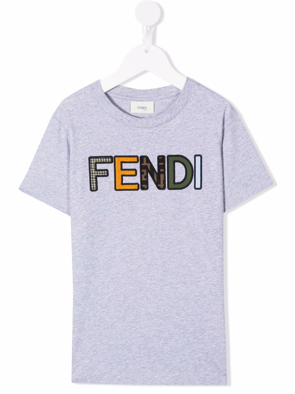 фото Fendi kids logo embroidered t-shirt