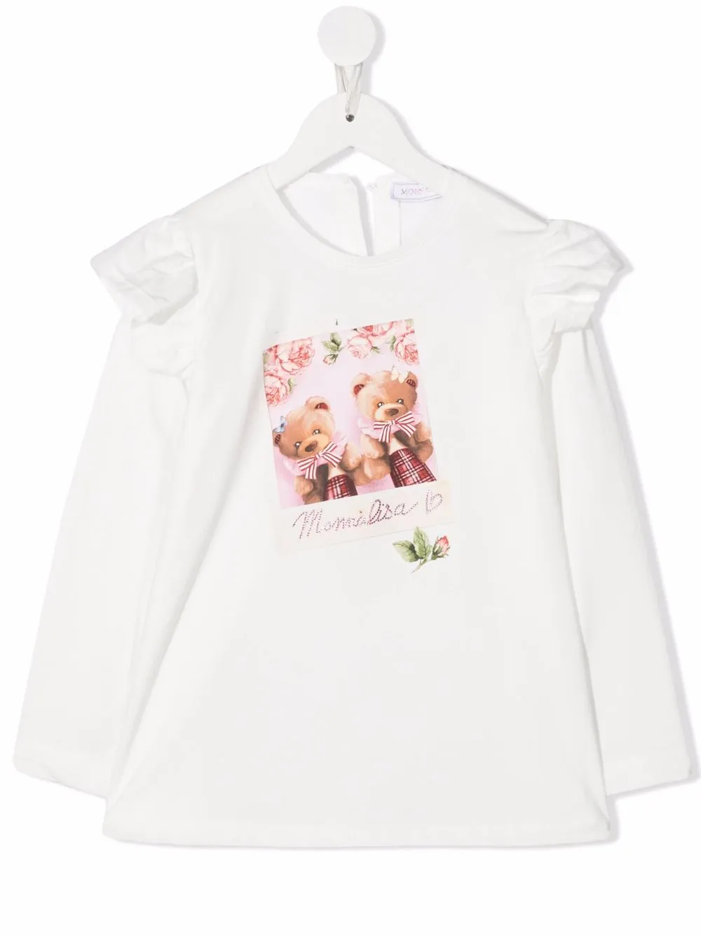 

Monnalisa playera con estampado Teddy Polaroid - Blanco