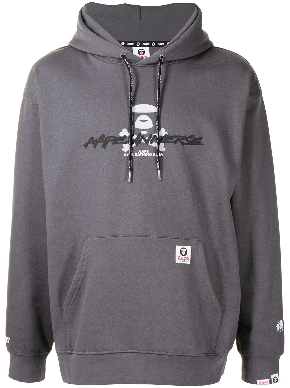 

AAPE BY *A BATHING APE® hoodie con logo estampado - Gris