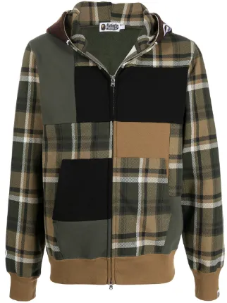 Bape plaid online hoodie