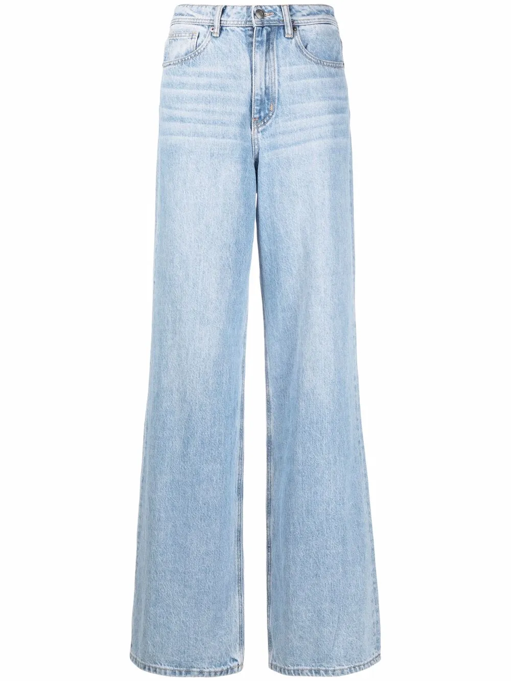 

12 STOREEZ jeans anchos con tiro alto - Azul