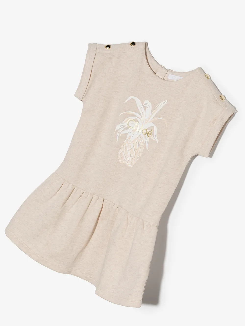 Chloé Kids Jurk met print - Beige
