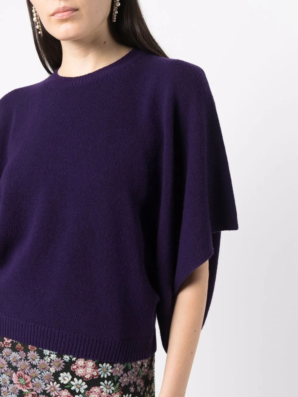 Valentino Garavani Top met vleermuismouwen Paars
