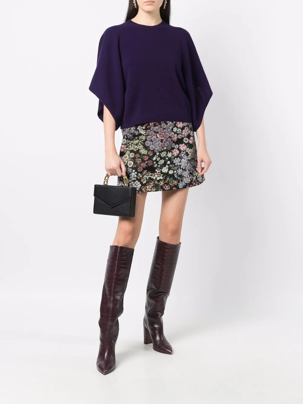 Valentino Garavani Top met vleermuismouwen Paars