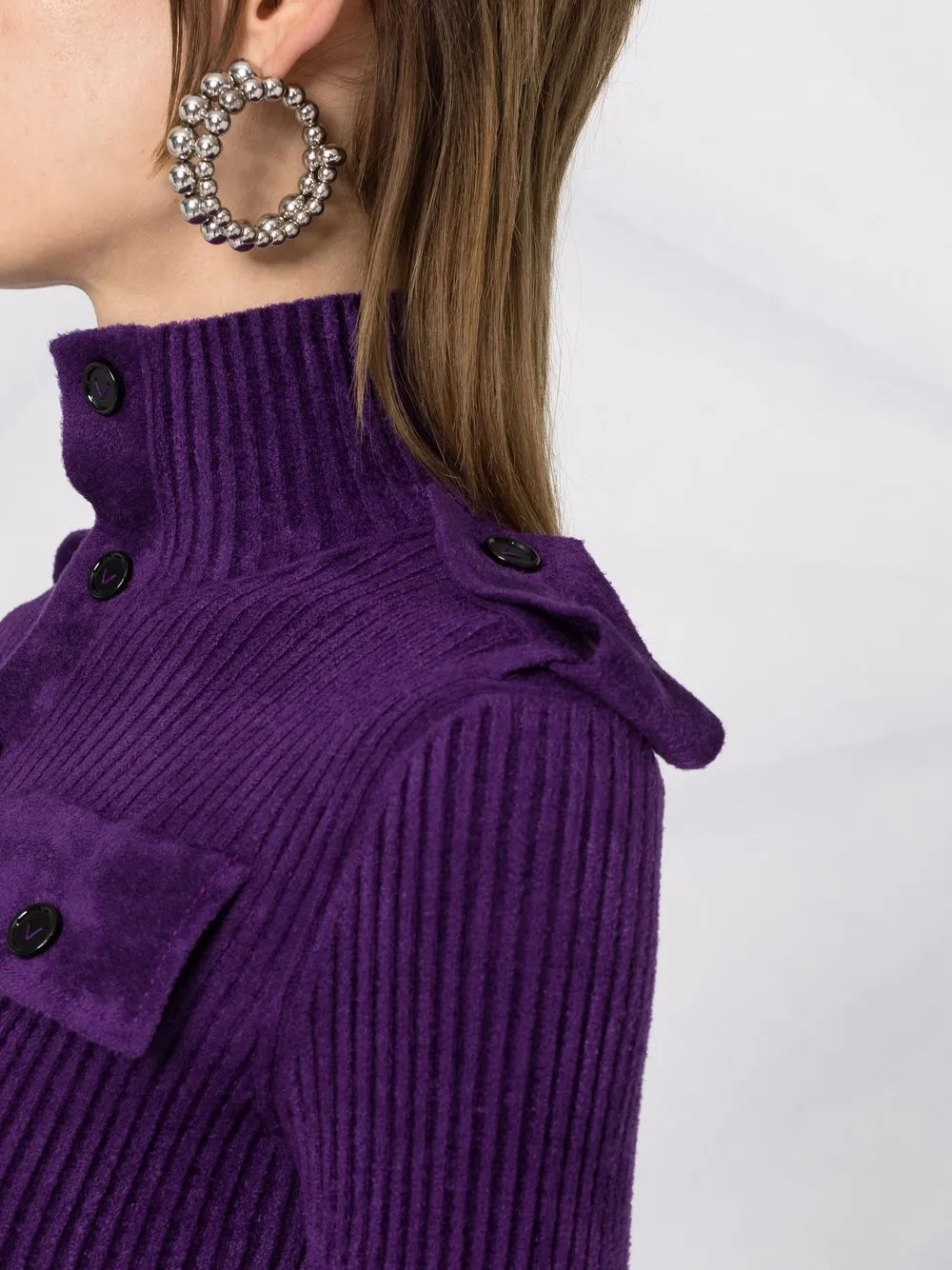 фото Bottega veneta платье мини в рубчик