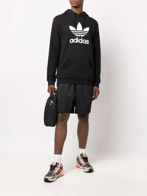Adidas logo print sales tunic hoodie