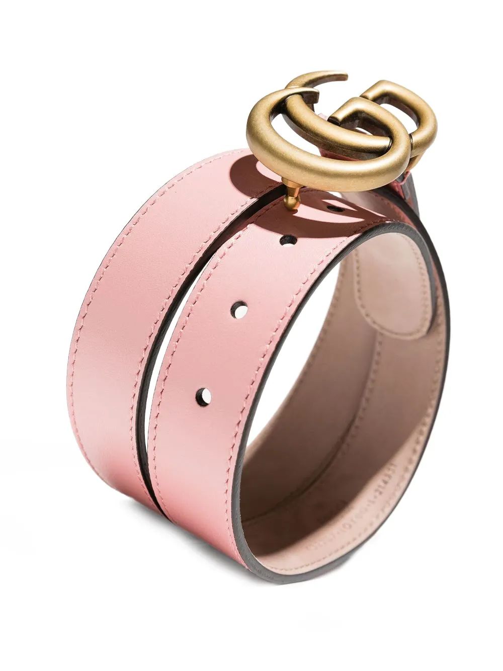  Gucci Kids Double G Buckle Belt - Pink 
