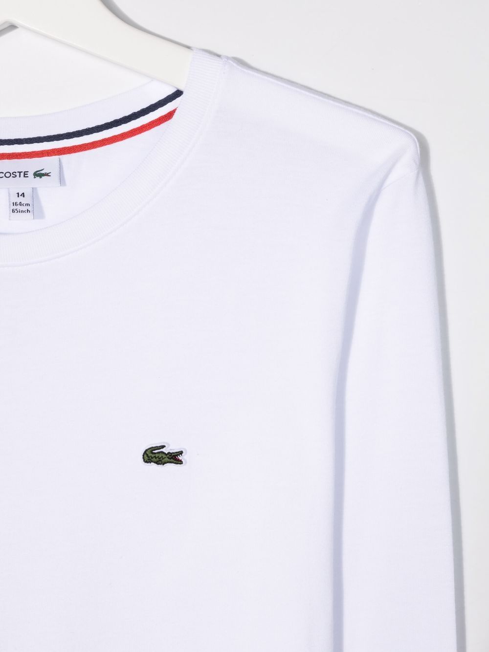 фото Lacoste kids футболка с длинными рукавами и нашивкой-логотипом