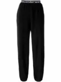 Alexander Wang logo-waistband track pants - Black