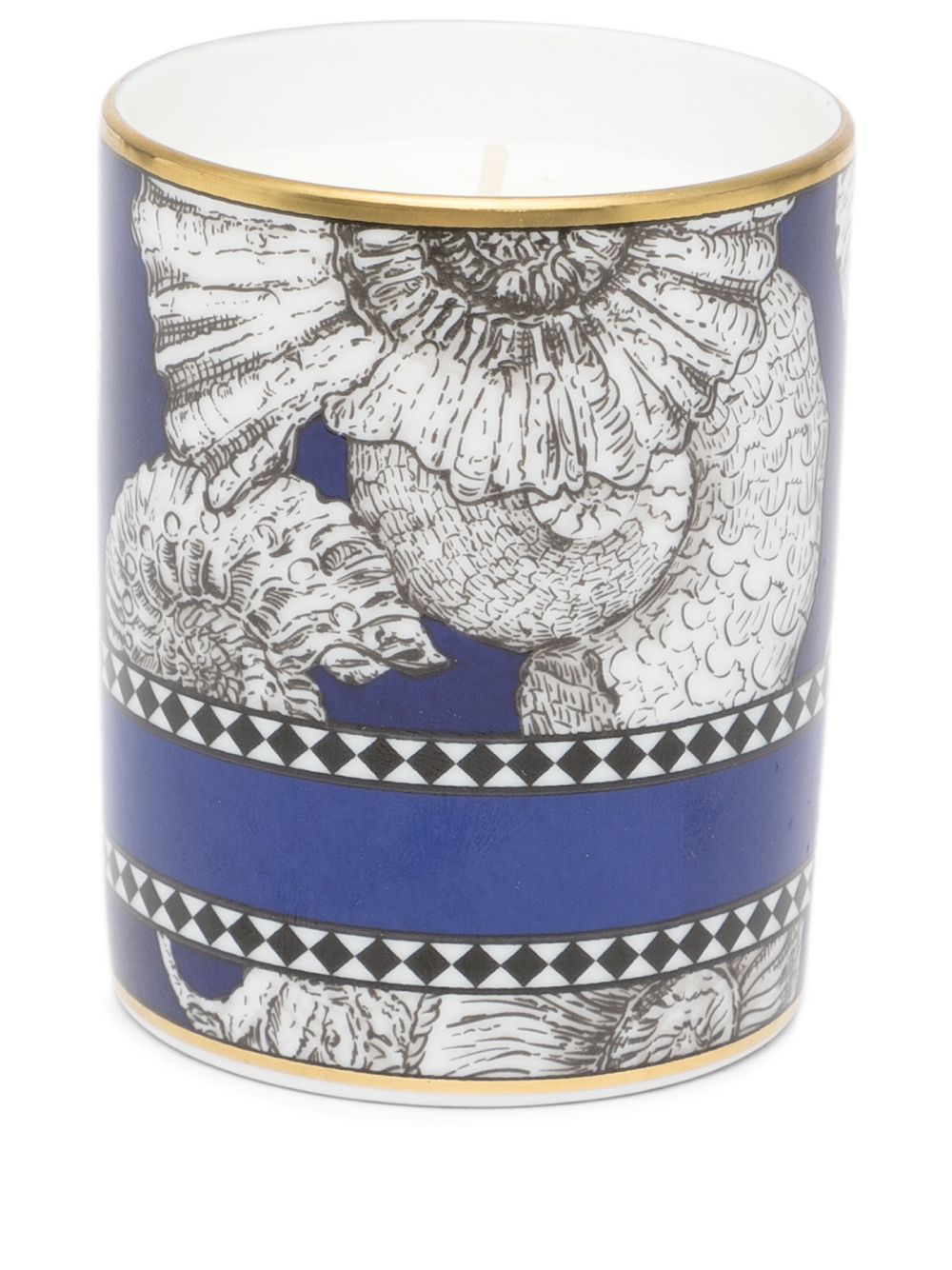 

GINORI 1735 shell print candle - Blue