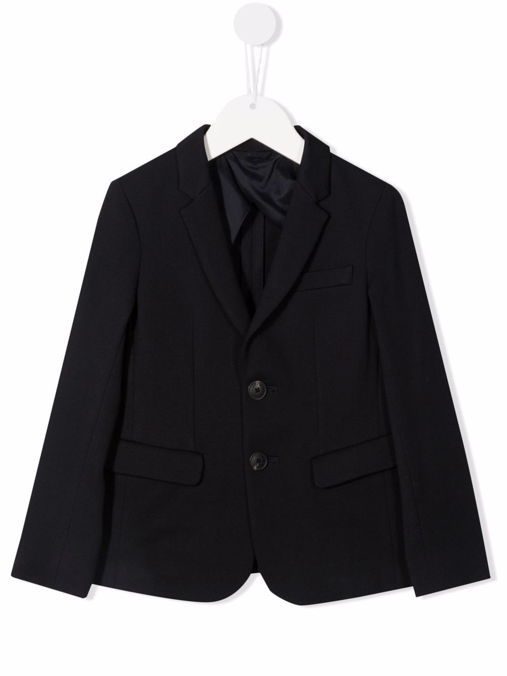 emporio armani kids blazer à simple boutonnage - bleu