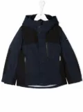 Woolrich Kids colour-block hooded jacket - Blue
