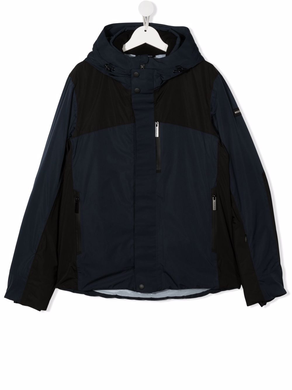 фото Woolrich kids teen colour-block hooded jacket