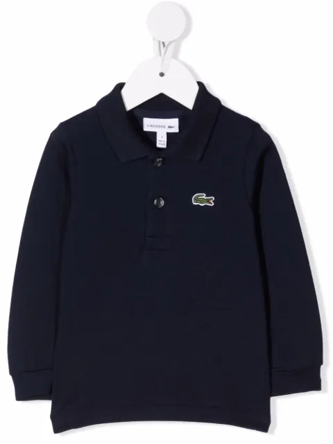 Lacoste Kids logo-patch polo shirt