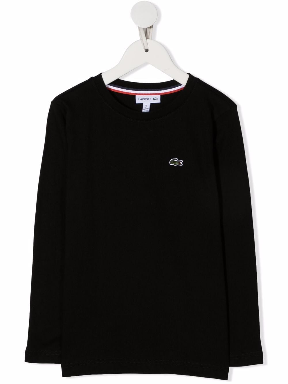 

Lacoste Kids playera con cocodrilo bordado - Negro