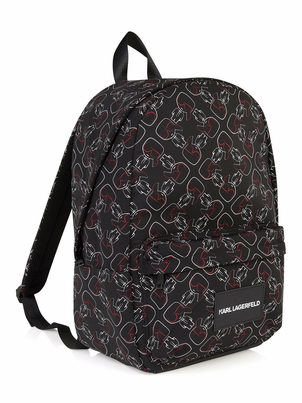 Shop Karl Lagerfeld Graphic Logo-print Backpack In Black