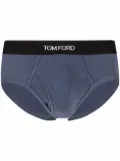 TOM FORD logo cotton briefs - Blue