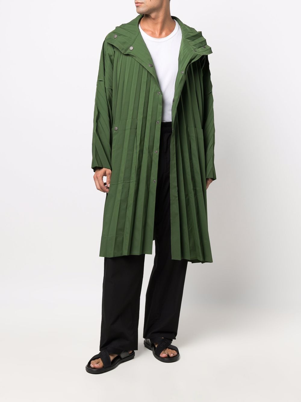 фото Homme plissé issey miyake пальто с плиссировкой