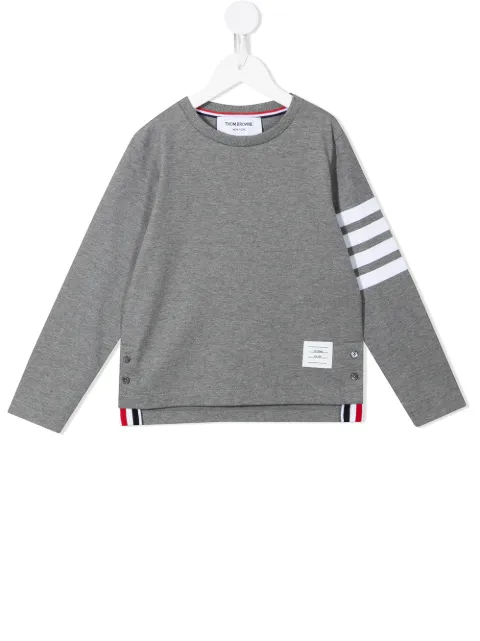 Thom Browne Kids pull à détails rayés