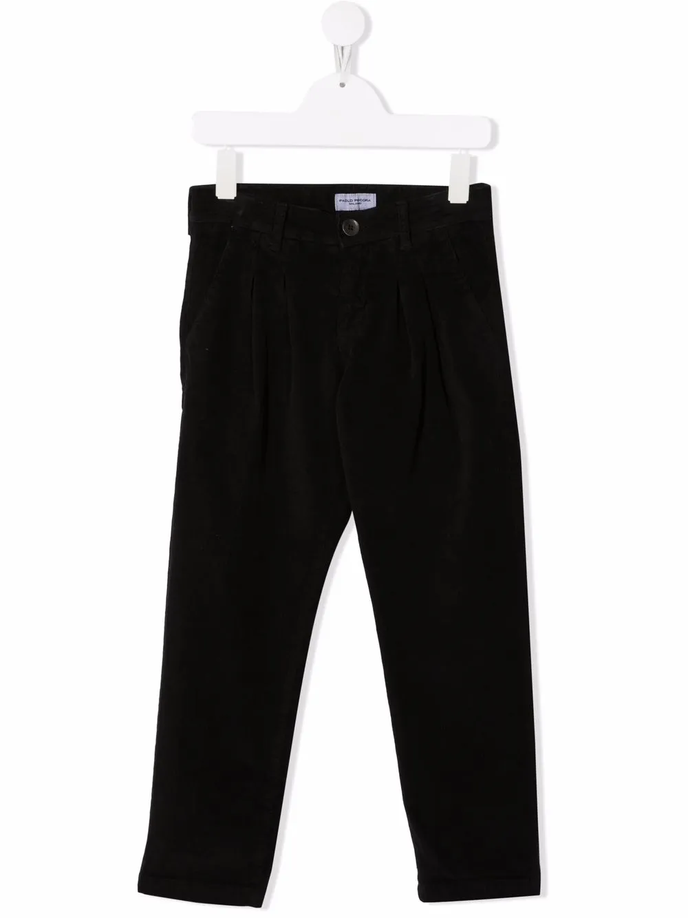 

Paolo Pecora Kids pleat-detail cotton chinos - Black