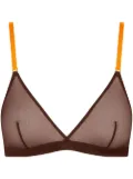 Maison Close mesh triangle bra - Brown