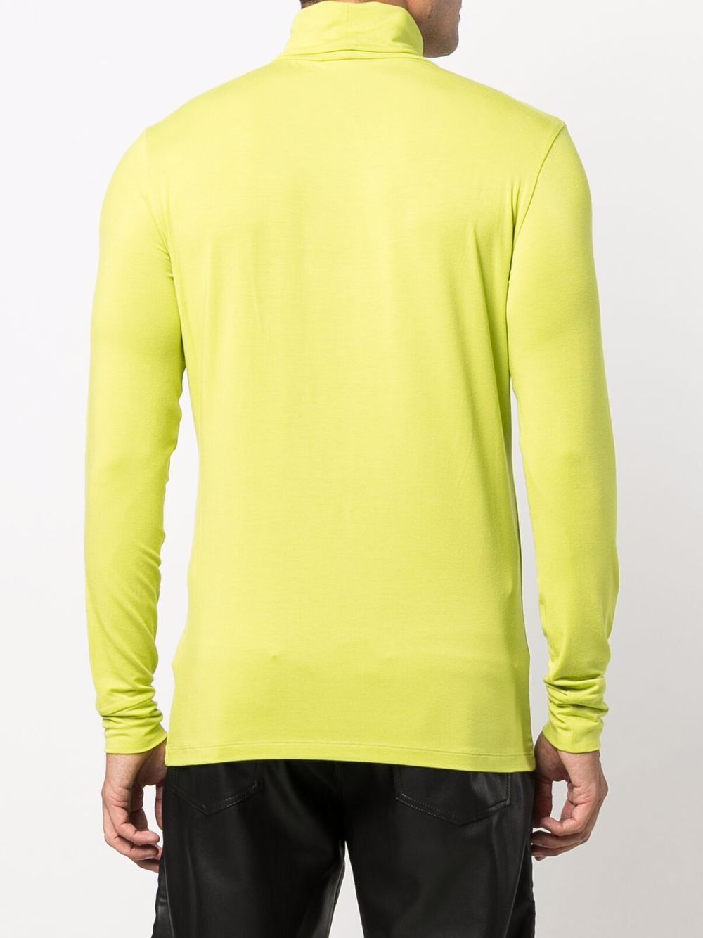 Shop Raf Simons Logo-embroidered Roll-neck Jumper In Green