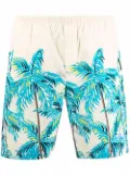 Palm Angels palm-print swim shorts - White