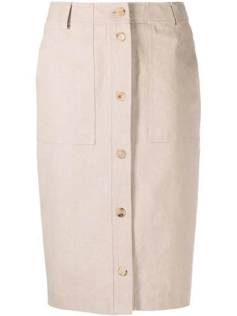 Moschino button-up midi skirt