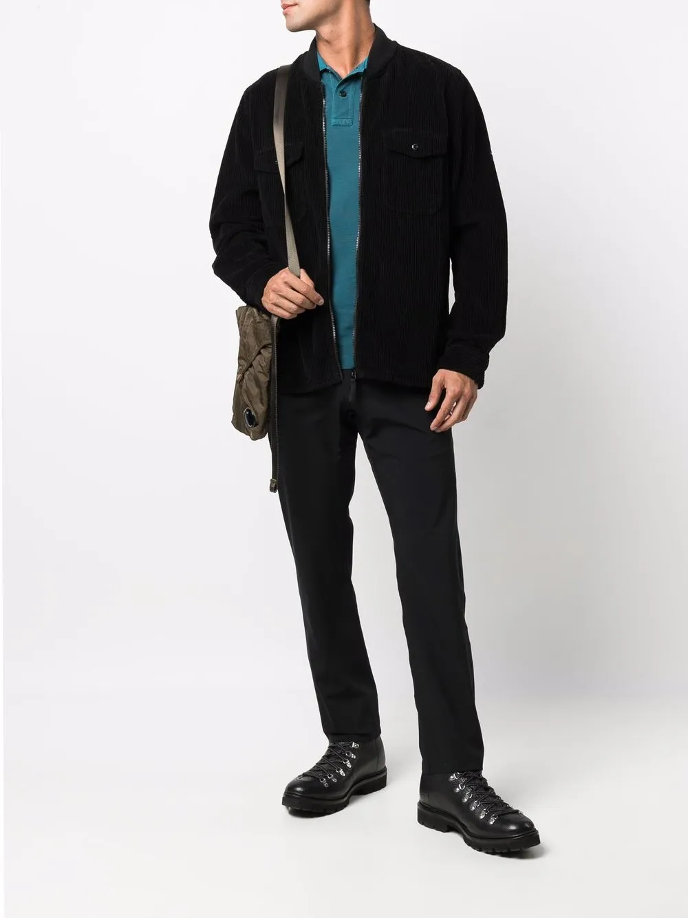 Stone Island вельветовая куртка-рубашка с нашивкой Compass  751511611 Фото 2